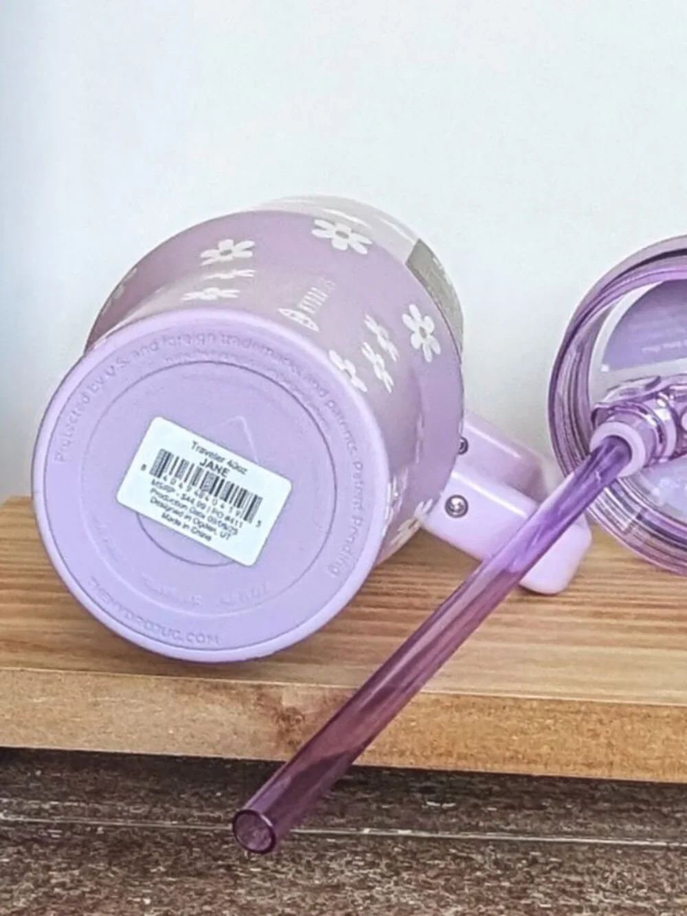 Hydrojug Jane Collection Purple Flower Traveler 40oz
